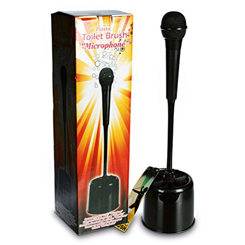 2 x Toilettenbürste WC-Bürste schwarz Klobürste Mikrofon 40 cm