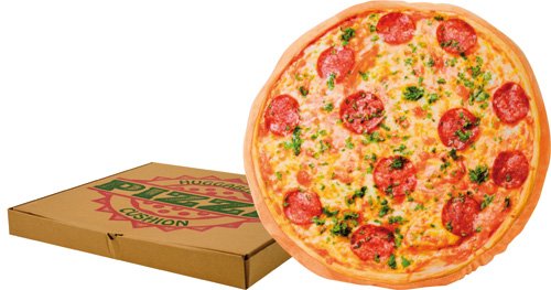 Pizzakissen Kissen im Pizza- Design Durchmesser 40 cm